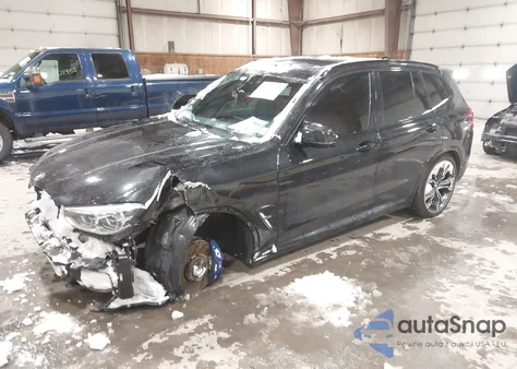 2021 BMW X3 M z USA, uszkodzony, nr VIN 5YMTS0C09M9F84512